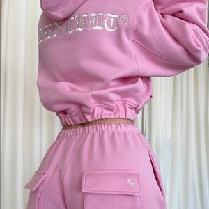 Hidden Cult pink Terra zip hoodie